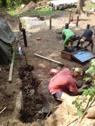 Groundwork for the structure - hand built foundations
